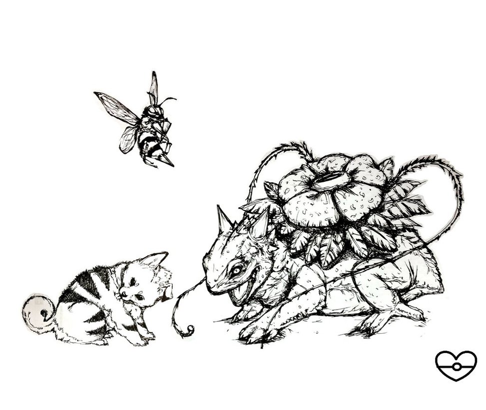 973x821 Sketches Venusaur, Growlithe, Beedrill By Pokeshoppe