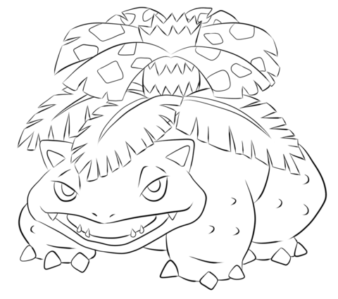 480x425 Venusaur Coloring Page Free Printable Coloring Pages