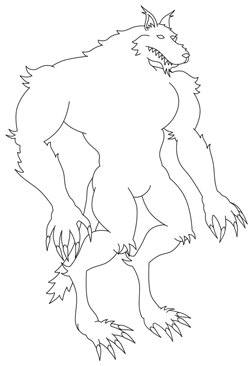 250x366 How To Draw Werewolf Drawings