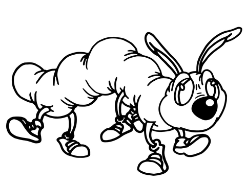 480x360 Funny Very Hungry Caterpillar Coloring Page Free Printable