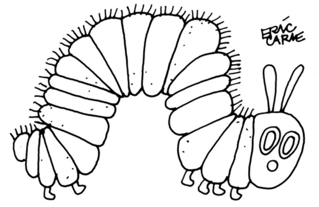 1111x722 Very Hungry Caterpillar Coloring Pages For Fancy Draw Photo Kids