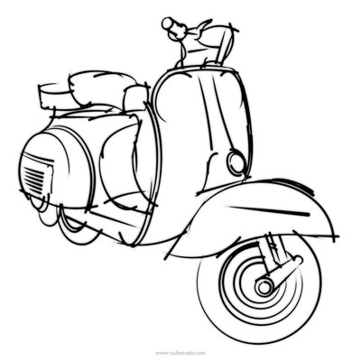 400x400 Vespa By Tudiestudio