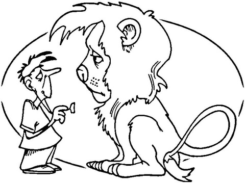 480x359 Veterinary And Lion Coloring Page Free Printable Coloring Pages