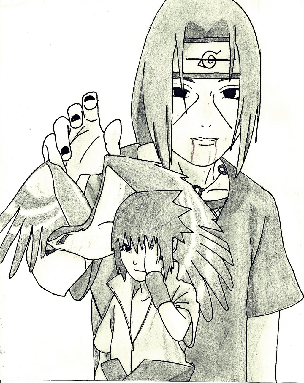 1024x1292 Itachi And Sasuke Drawing By Minatouchiha4