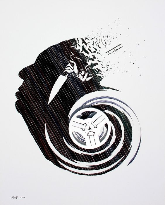 564x702 Portraits Of Pop Culture Icons Unravel Out Of Vhs Tapes, Cassettes