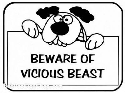 400x299 Vicious Dog Warning (4508 4536) Vivienne's Process Of Elimination