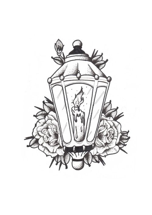 500x707 Lantern Tattoos Designs