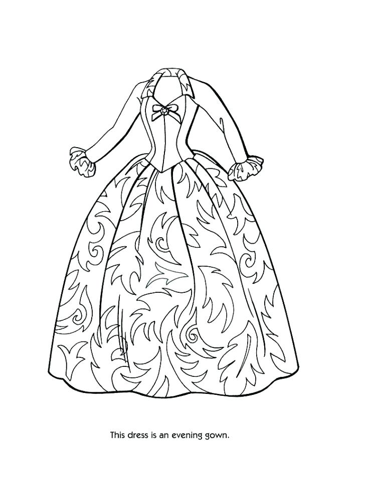 728x971 Victorian Coloring Pages Coloring Pages Of Dress Barbie Fashion