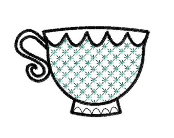 340x270 Teacup Embroidery Etsy