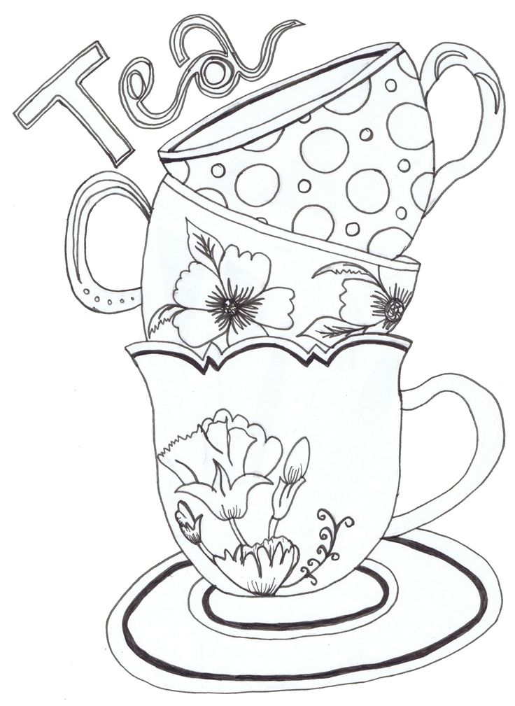 736x1009 Decorative Teapot Coloring Pages Download And Print For Free