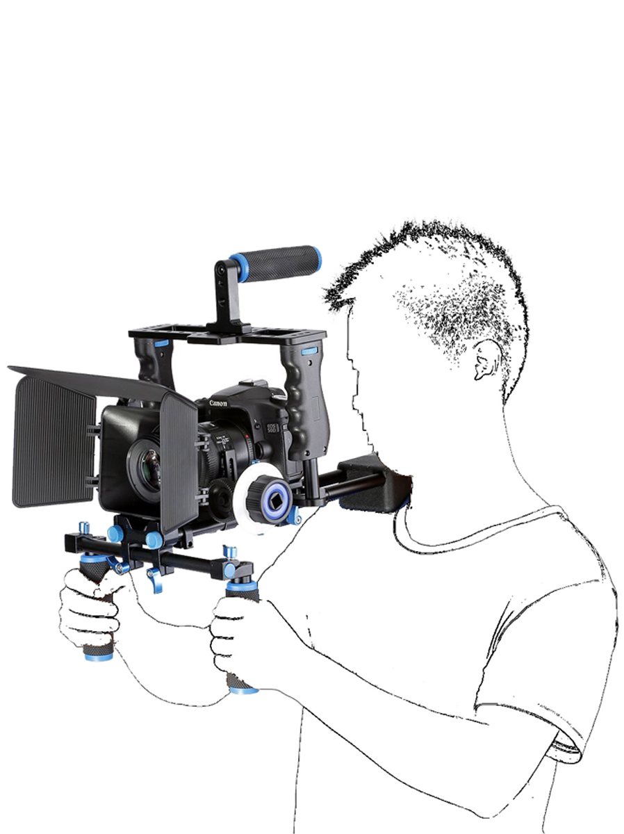 898x1200 Yelangu D211 Shoulder Mount, Follow Focus, Camera Cage Dslr Rig