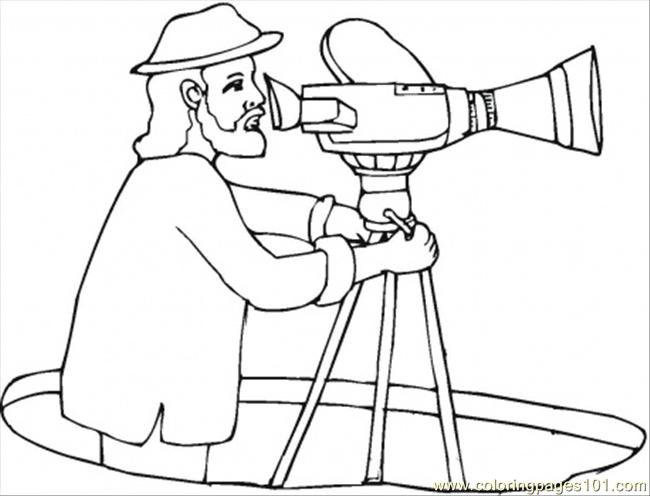 650x496 Director With Video Camera Coloring Page