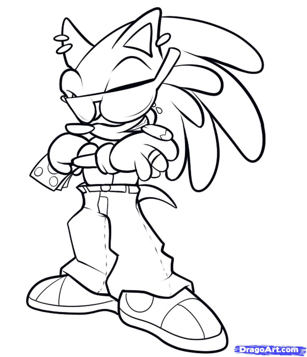 1000x1165 Graffiti Thug Character Drawing How To Draw Gangster Sonic, Step