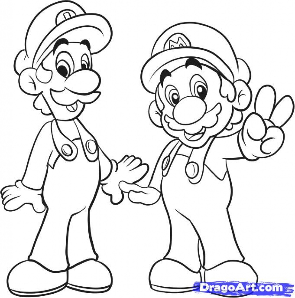1015x1024 How To Draw Mario Bros, Stepstep, Video Game Characters, Pop