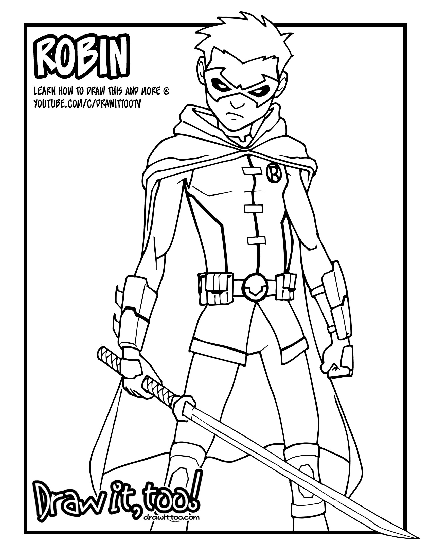 1700x2200 Damian Wayne Robin (Comic Version) Tutorial