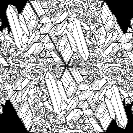 450x450 Element Air. Decorative Vignette With Curly Clouds And Rose Flower