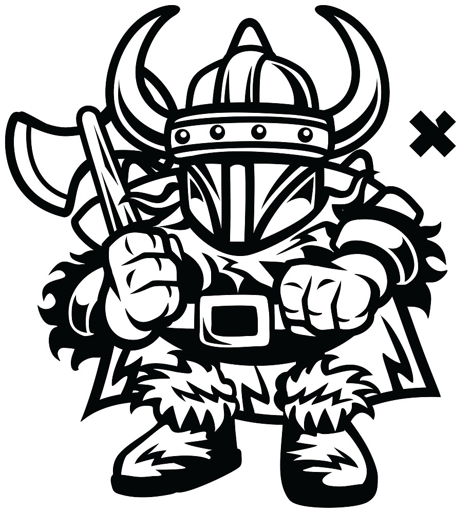 919x1000 Viking Axe Warrior Cartoon Character By Thatmerchstore Redbubble