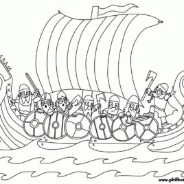 268x268 Viking Ship Coloring Page Coloring Page For Kids