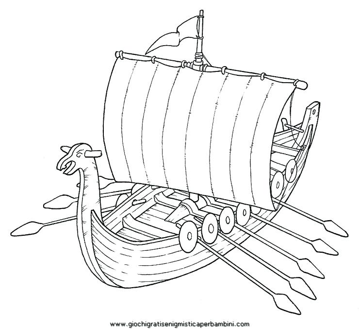 Viking Longship Coloring Page Coloring Pages