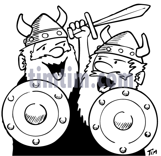 552x533 Free Drawing Of 2 Vikings Bw From The Category History