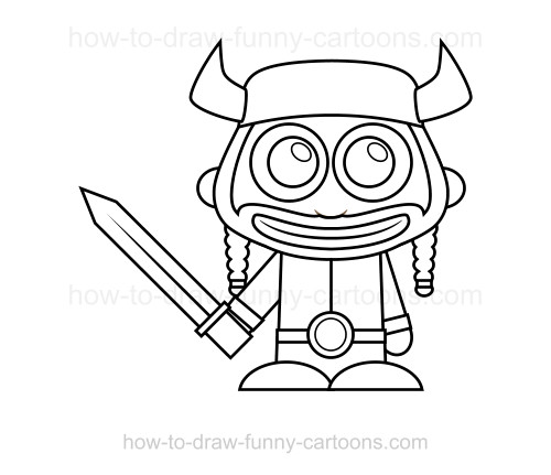 500x431 How To Draw A Viking
