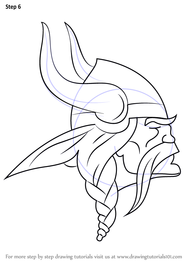 600x846 Learn How To Draw Minnesota Vikings Logo (Nfl) Step By Step