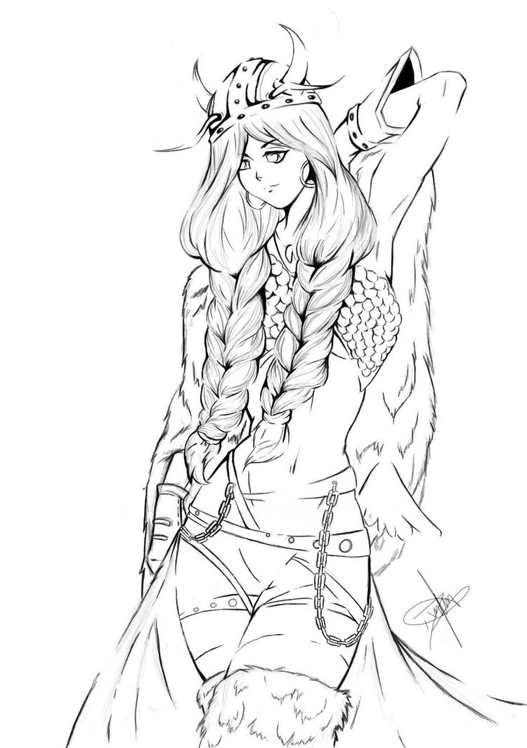 750x1064 Viking Woman By Dfrkay