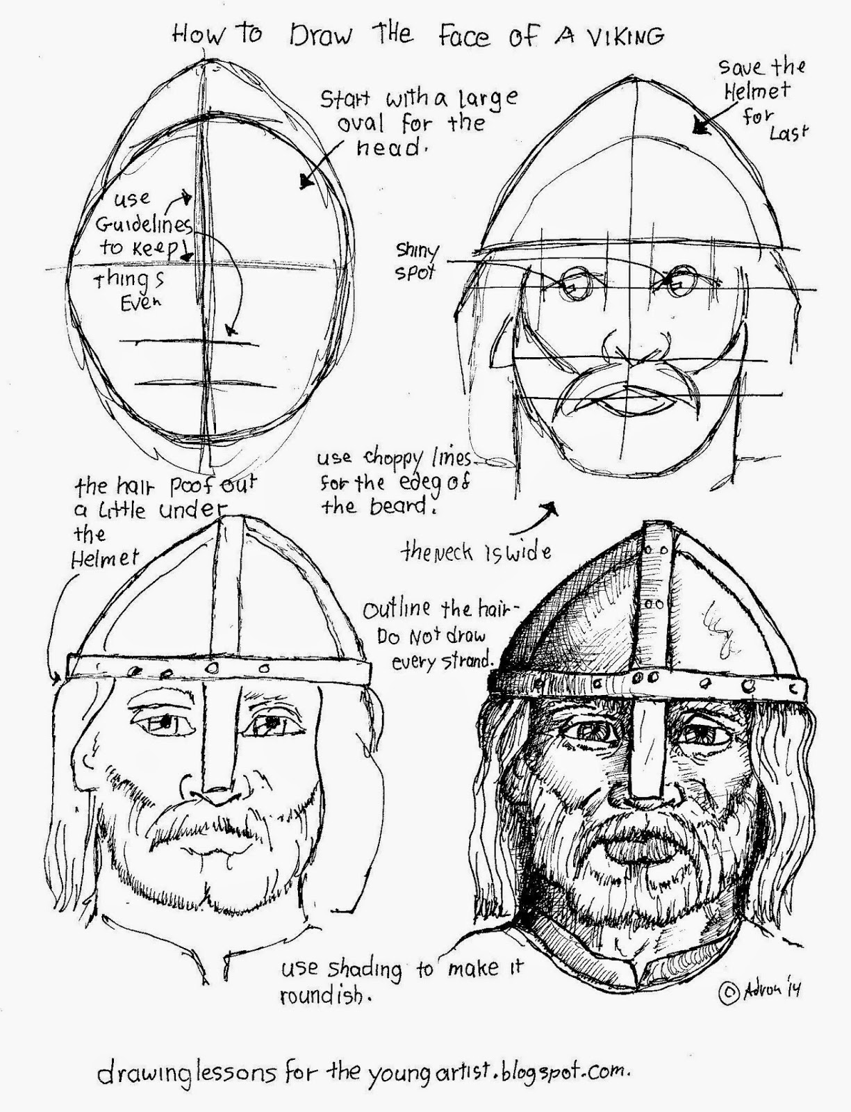 1225x1600 How To Draw A Viking's Face. See More