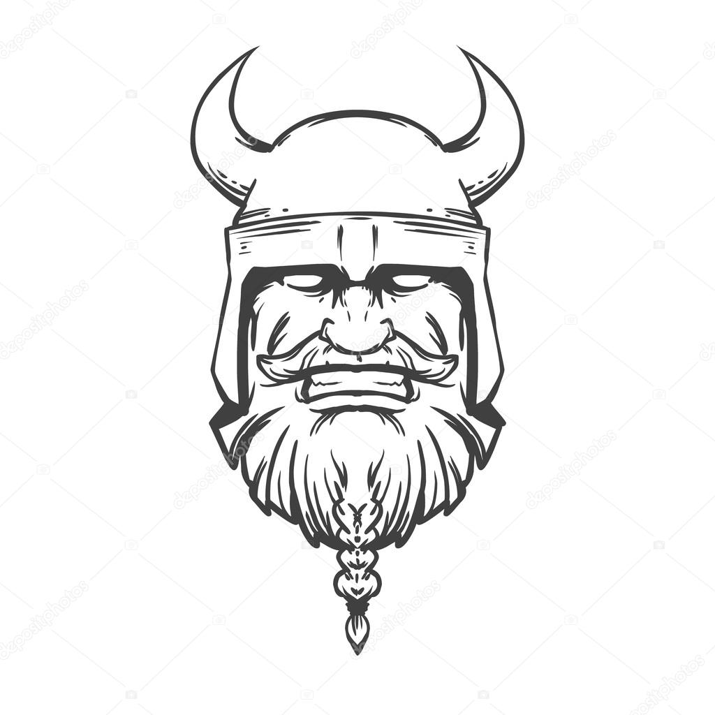 1024x1024 Viking Head Logo Stock Vector Evgenybornyakov