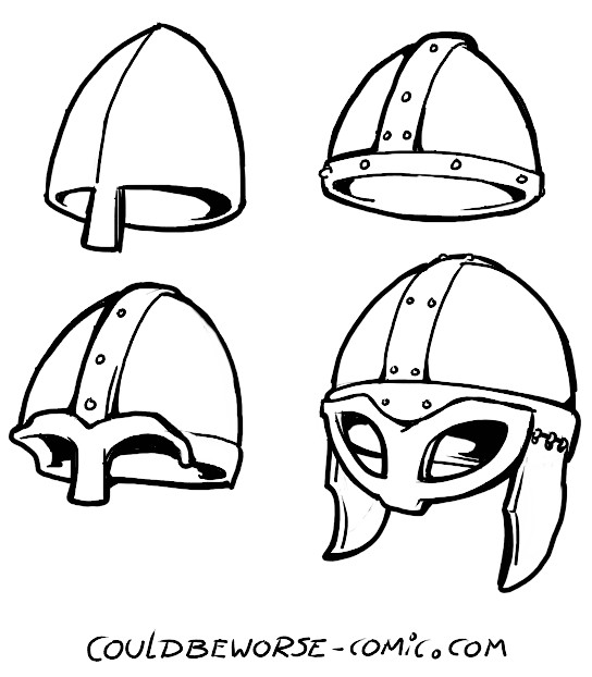 544x622 Viking Helmets Drawing Historicalfantasy Weapons And Armor