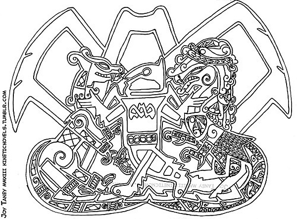 600x442 Viking Art Of Batman Fighting Twin Dragons Of Harley And Ivy