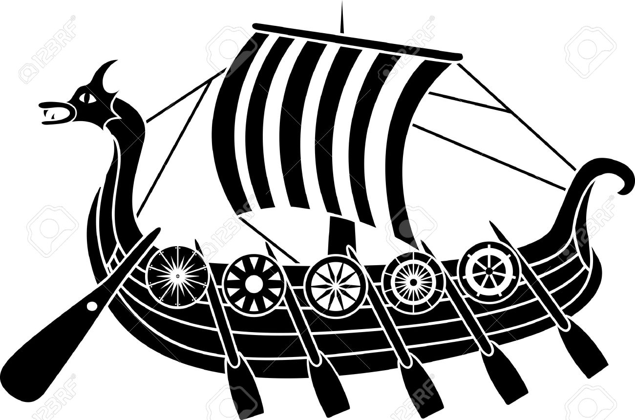 1300x860 Viking Ship Clip Art