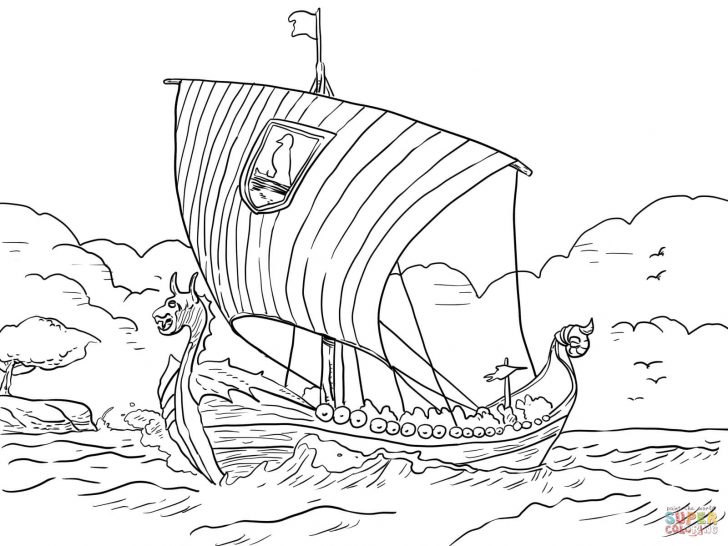 728x546 Viking Ship Coloring Pages Page Pdf Free Minnesota Vikings