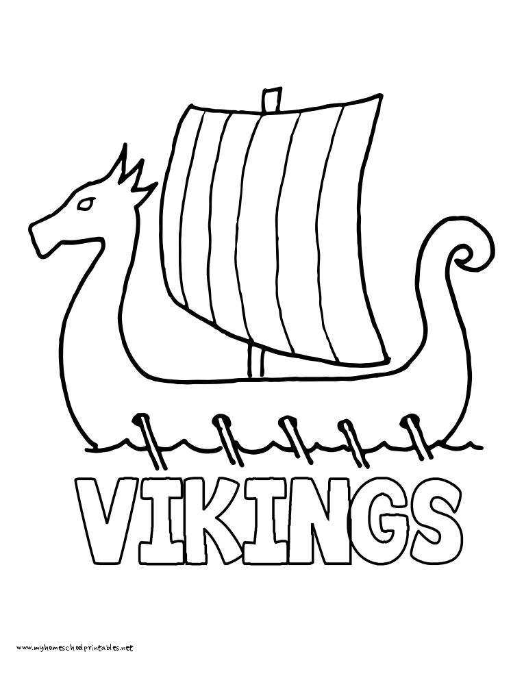 Printable Viking Boat Template Free Viking Ship Coloring Page Free ...