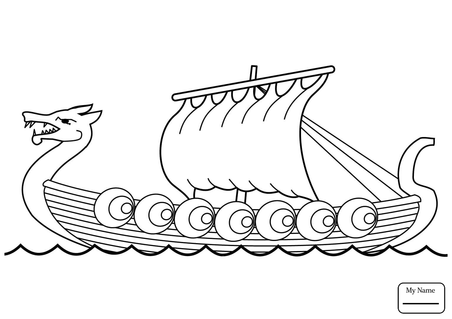 How Viking Longship Template To Make Viking Ship Clipart Coloring Page ...