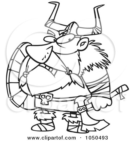 450x470 Royalty Free (Rf) Clip Art Illustration Of A Grumpy Viking Holding