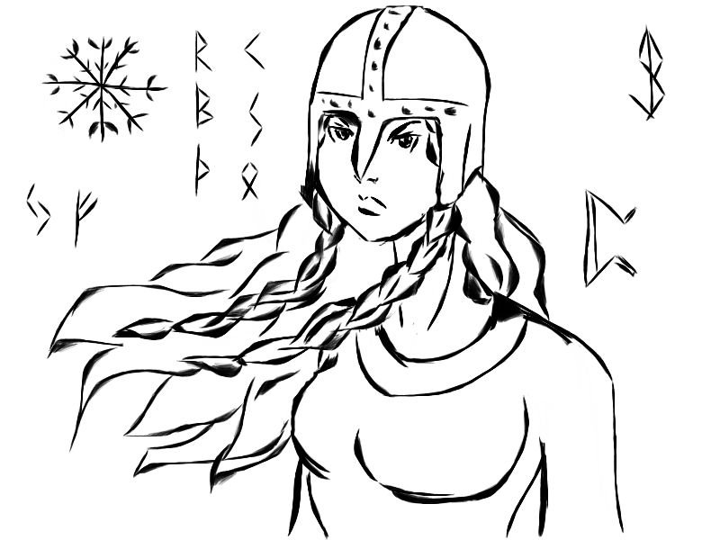 800x600 Viking Shield Maiden By Thornskadi