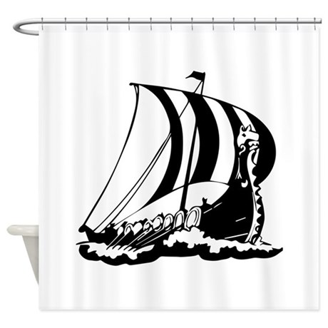 460x460 Viking Ship Shower Curtains Cafepress