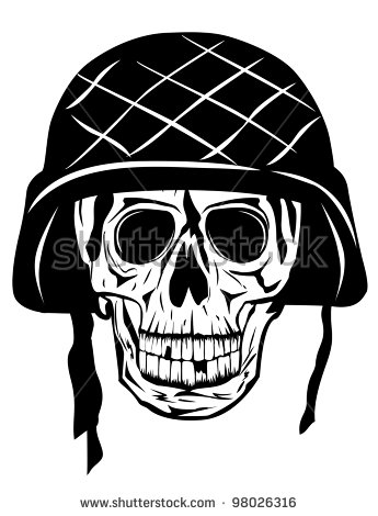 345x470 Drawn War Skull