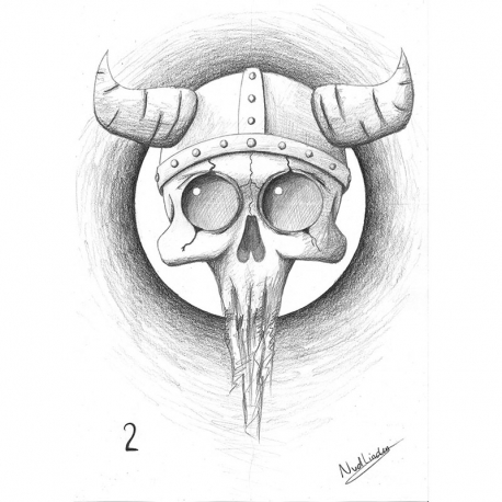 458x458 Viking Skull