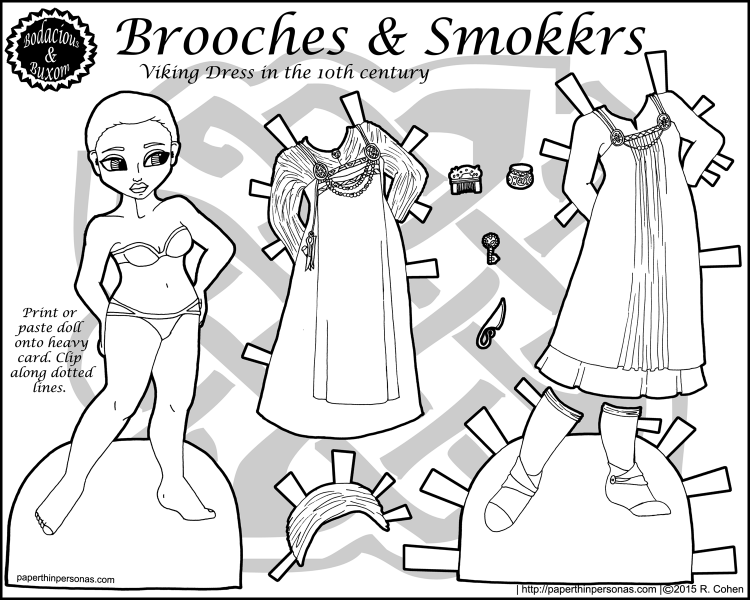 750x600 Printable Viking Paper Doll Of The 10th Century Viking Dress