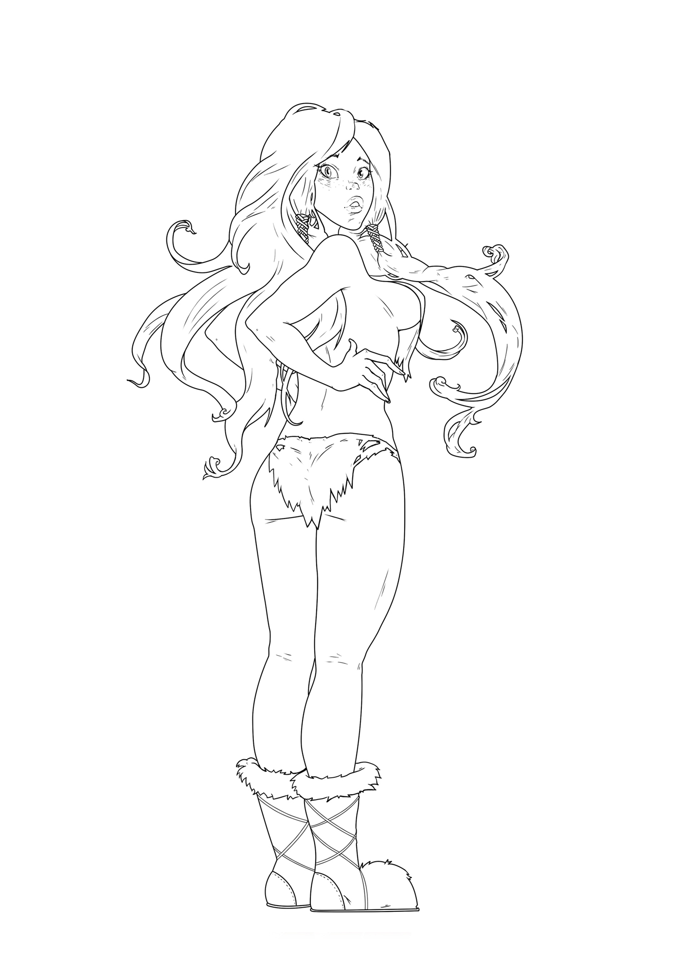 1400x1980 Viking Girl Pin Up On Behance