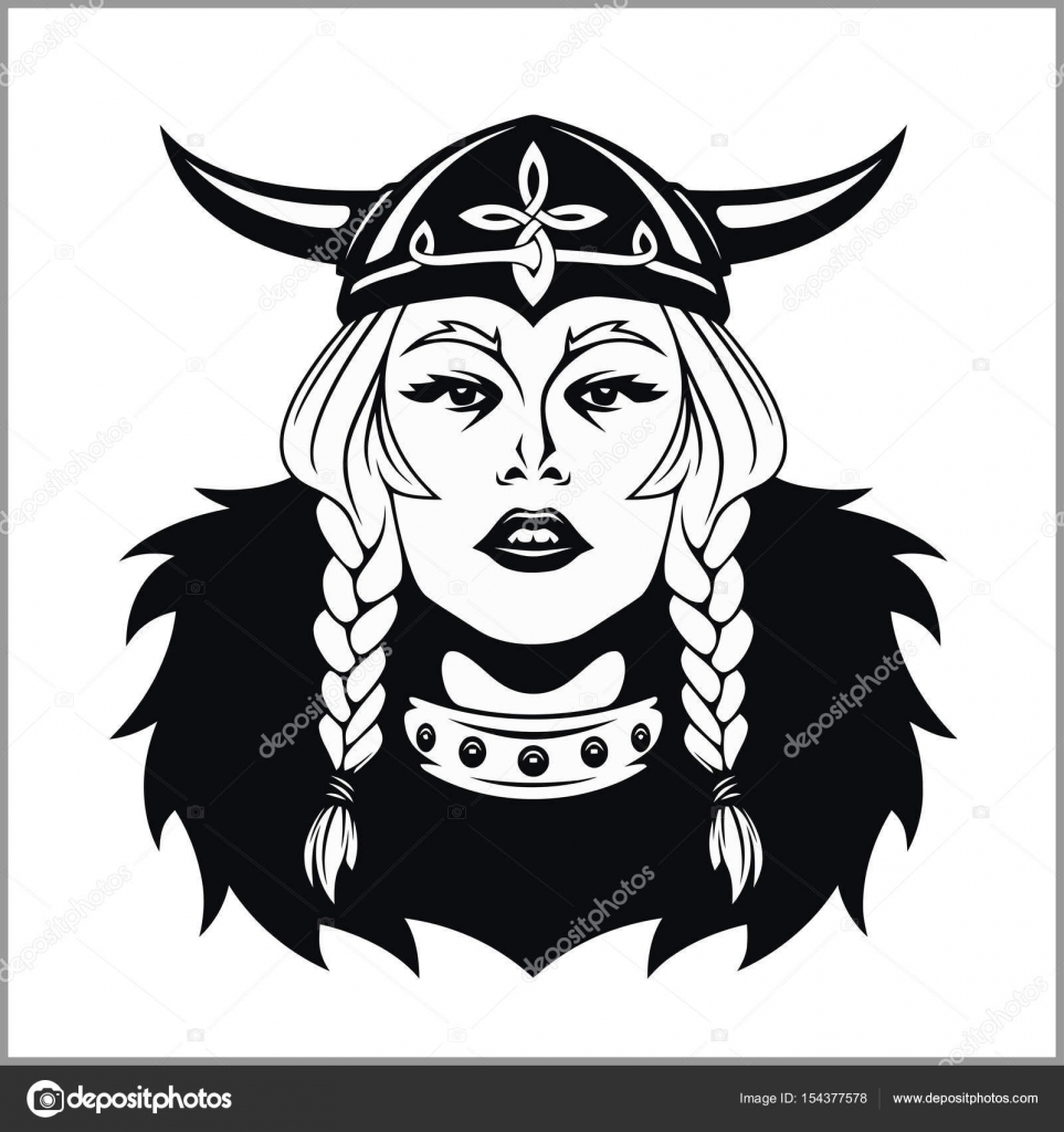 963x1024 Viking Woman Warrior. Vector Illustration Stock Vector Digital