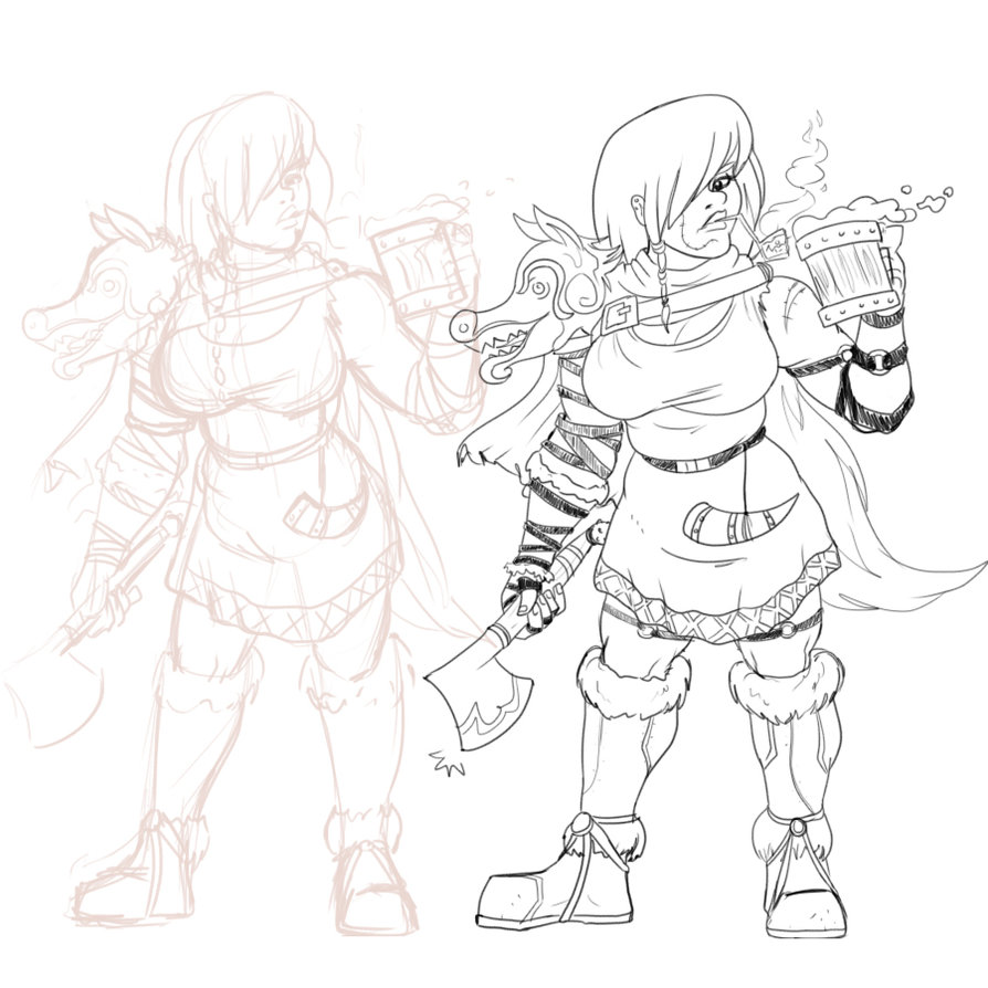 894x894 D.a.c. Viking Woman By Scoobykun