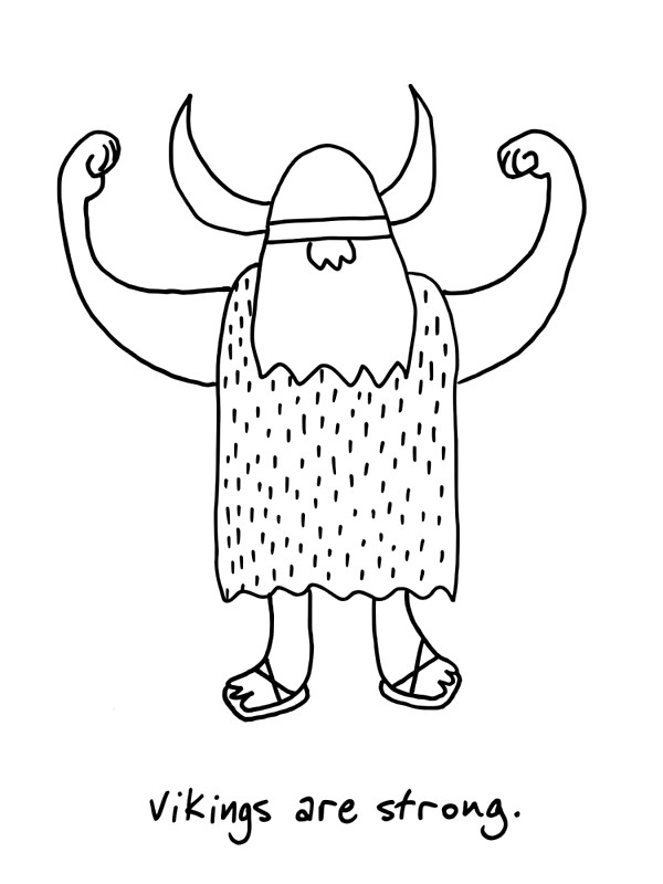 600x800 Vikings Are Strong Black And White Drawing Posters By