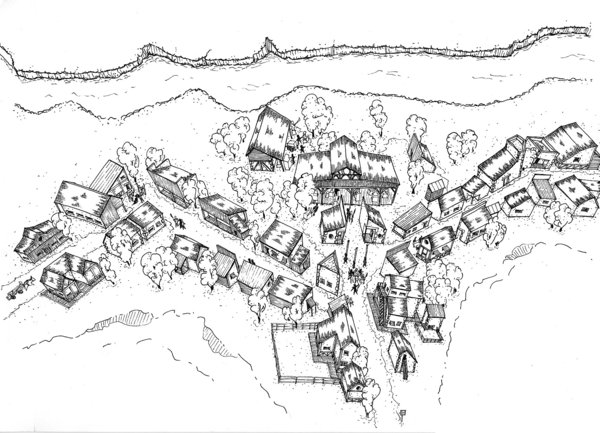 600x433 Village. Isometric View By Fred73fr