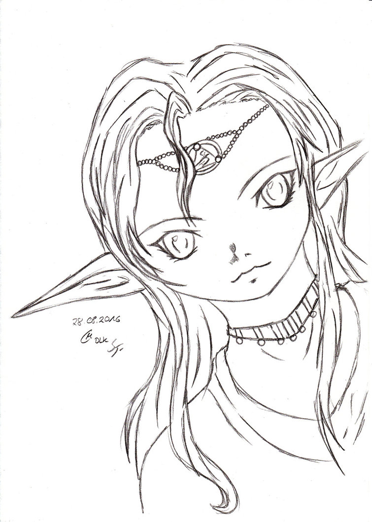 755x1059 Hyrule Village Girl Sketch By Dead Line Karasu