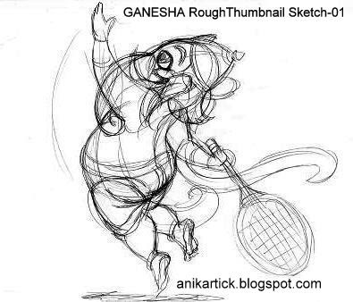 395x338 Pencil Sketches Of God Ganesha