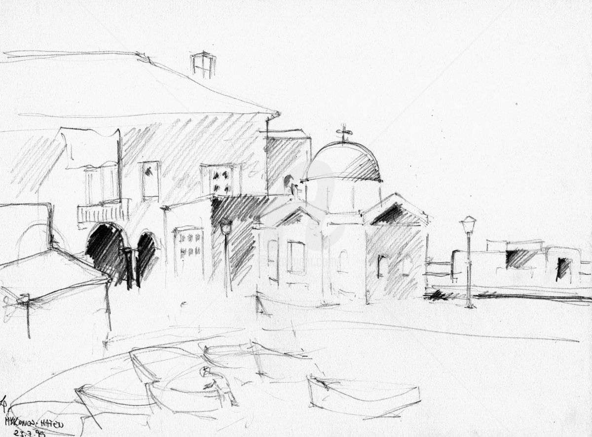 1200x886 Greek Landscape Sketches (Karina Plachetka)