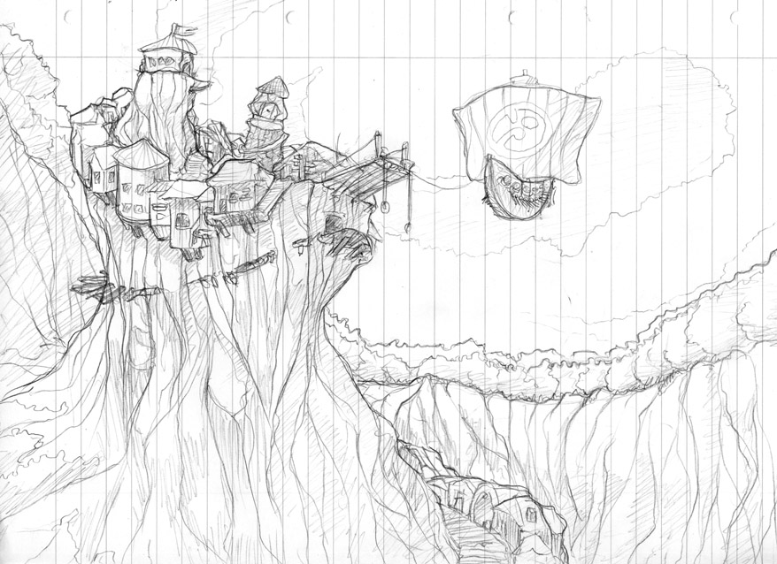 878x638 Village In The Woods By Byakko Kun